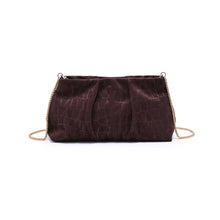 Load image into Gallery viewer, Elva Chocolate Croc Clutch