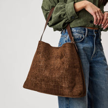 Load image into Gallery viewer, Neve Chocolate Croc Tote