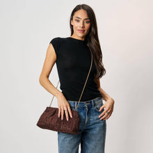 Load image into Gallery viewer, Elva Chocolate Croc Clutch