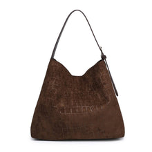Load image into Gallery viewer, Neve Chocolate Croc Tote