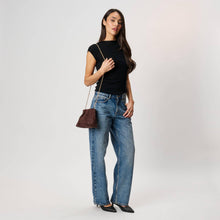 Load image into Gallery viewer, Elva Chocolate Croc Clutch