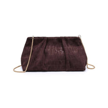 Load image into Gallery viewer, Elva Chocolate Croc Clutch