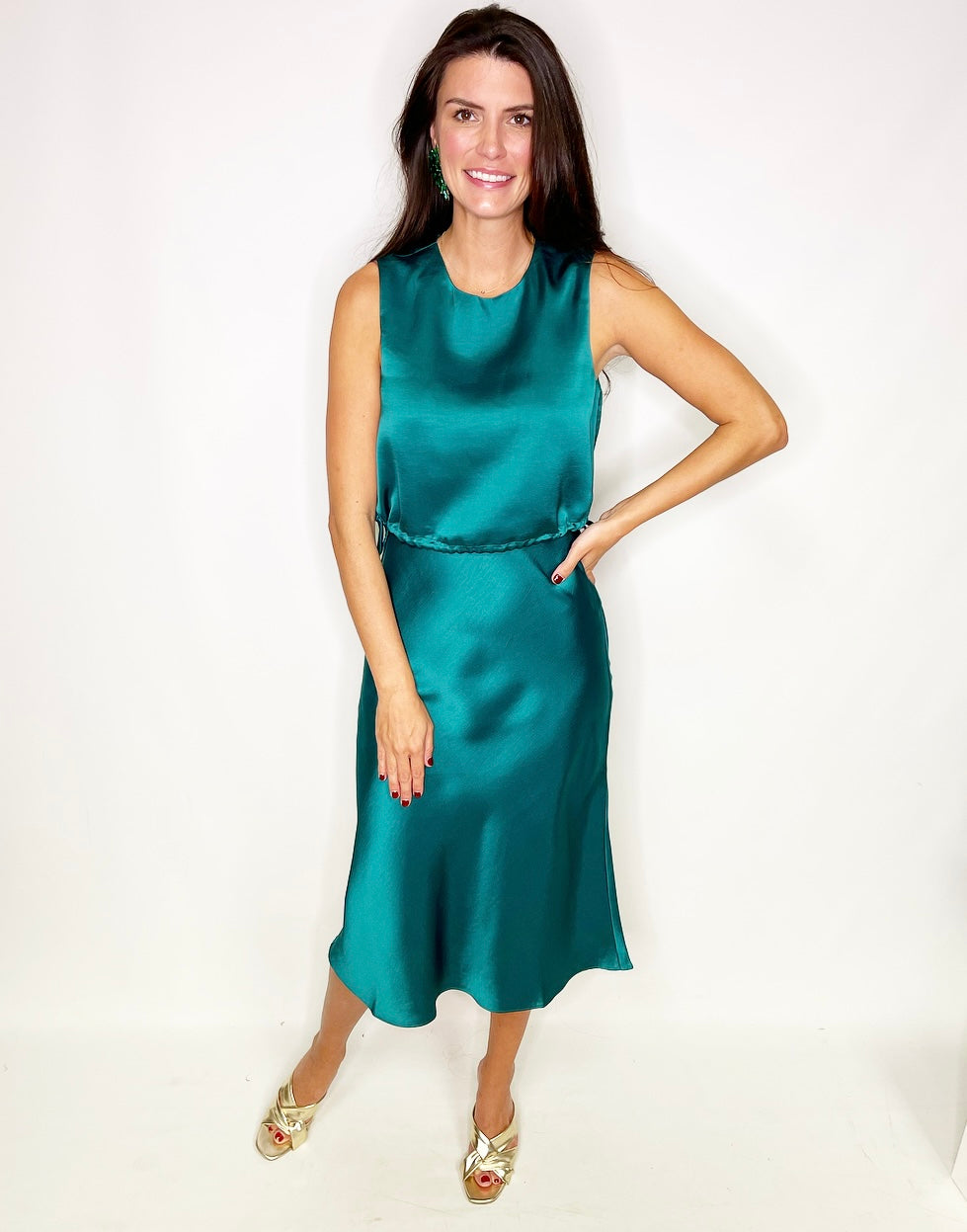 Thora Satin Tie Top