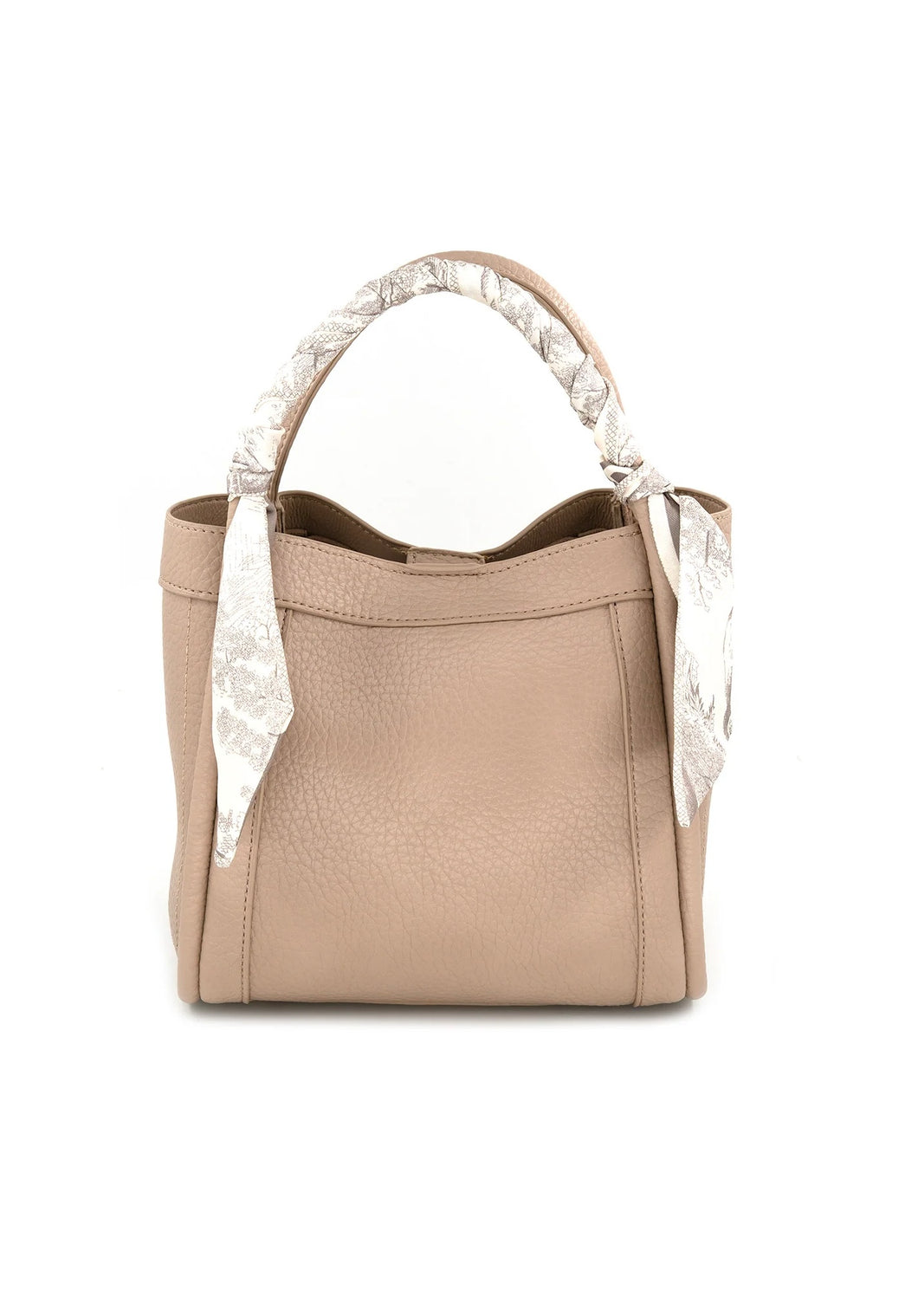 Beige Scarf Detail Bag