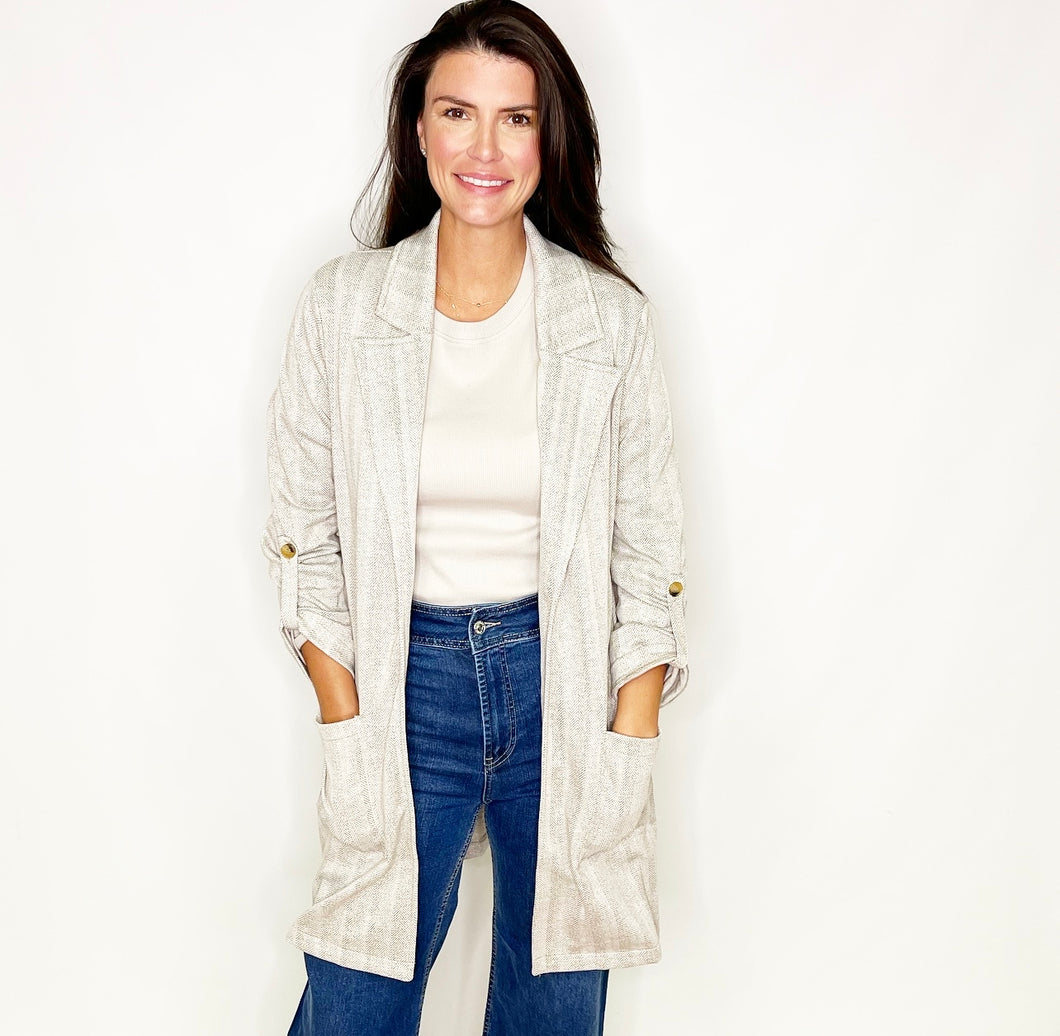 Herringbone Oversized Blazer
