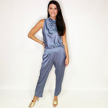 Load image into Gallery viewer, Stone Blue Logan Silk Pants
