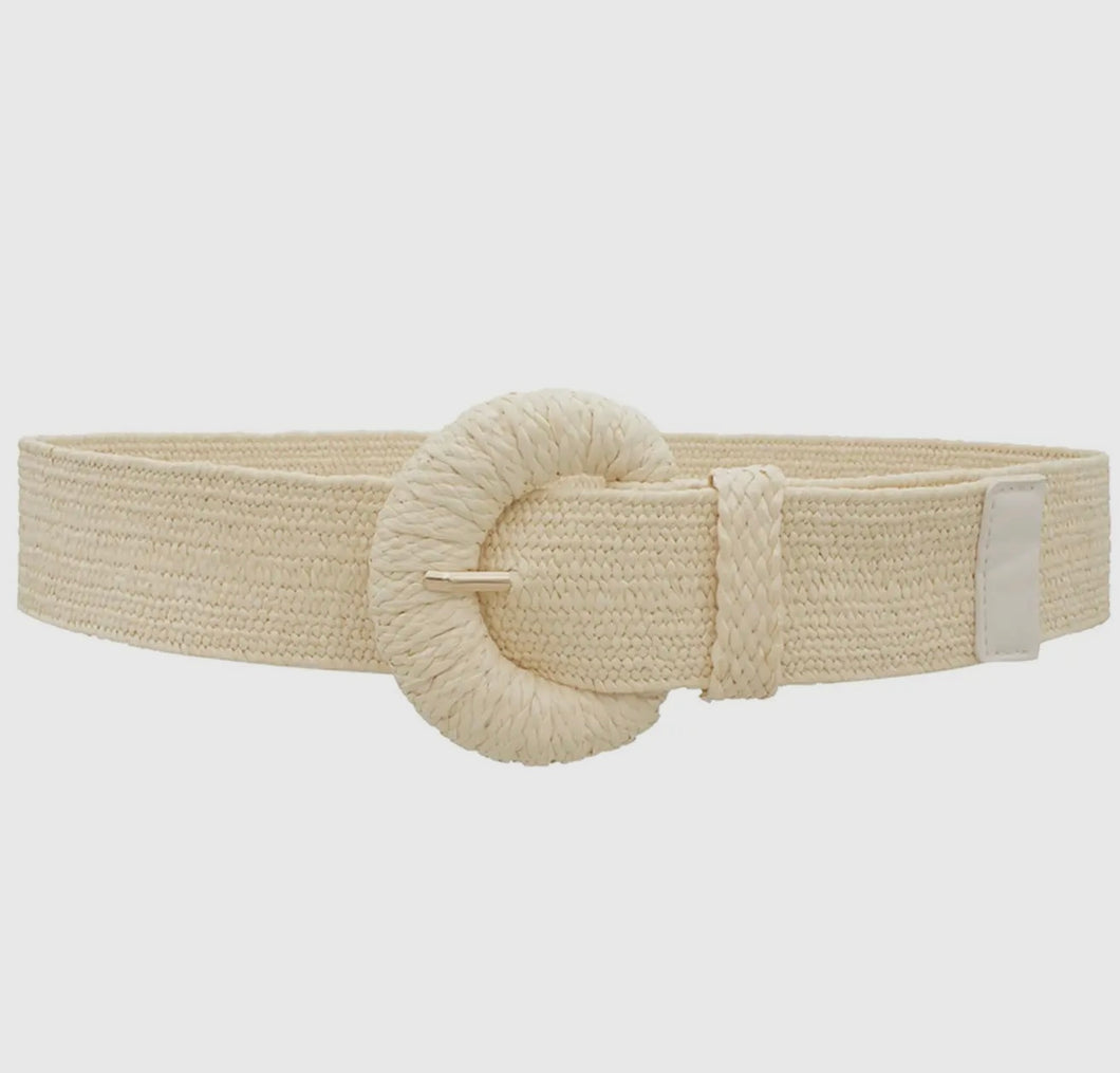 Light Natural Straw Belt