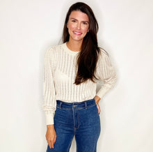 Load image into Gallery viewer, Sienna Metallic Puff Sleeve Sweater
