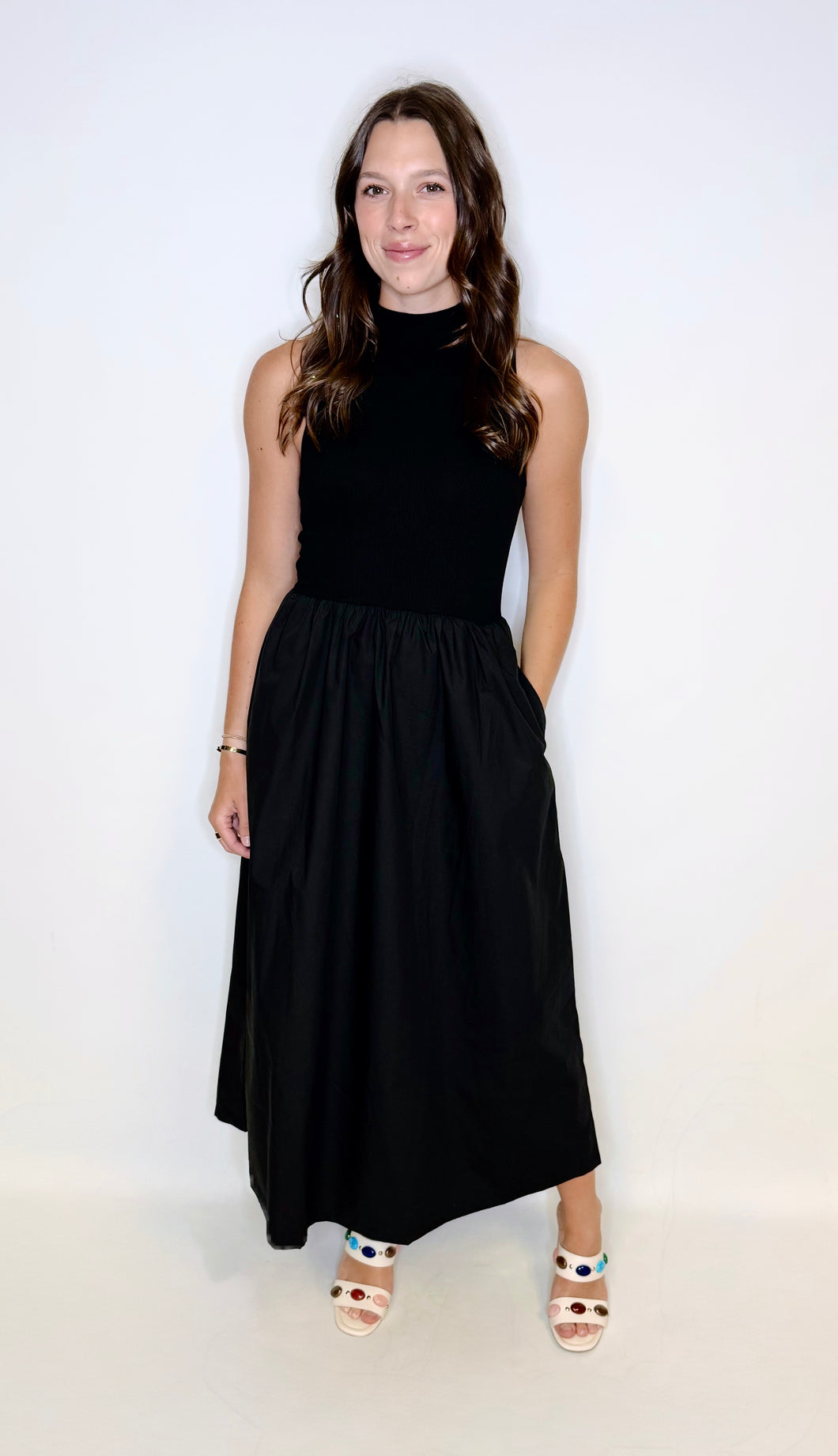 Jenny Poplin Contrast Midi