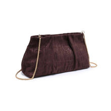Load image into Gallery viewer, Elva Chocolate Croc Clutch
