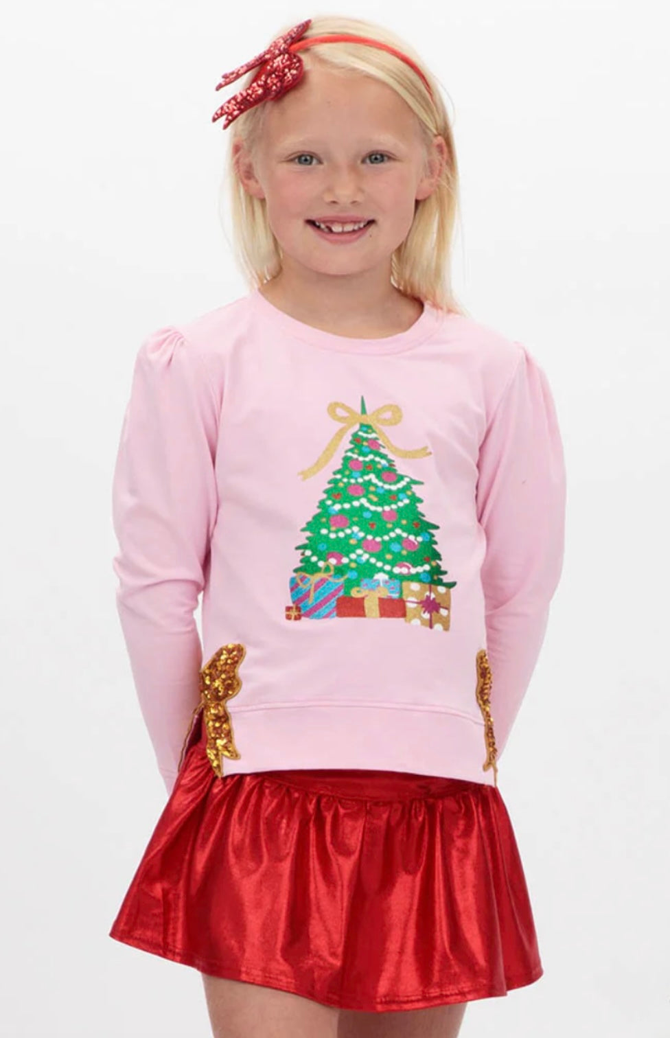 Christmas Tree Glitter Top