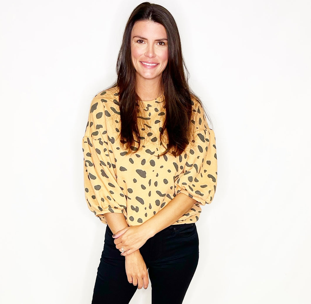 Leopard Terry Sweatshirt