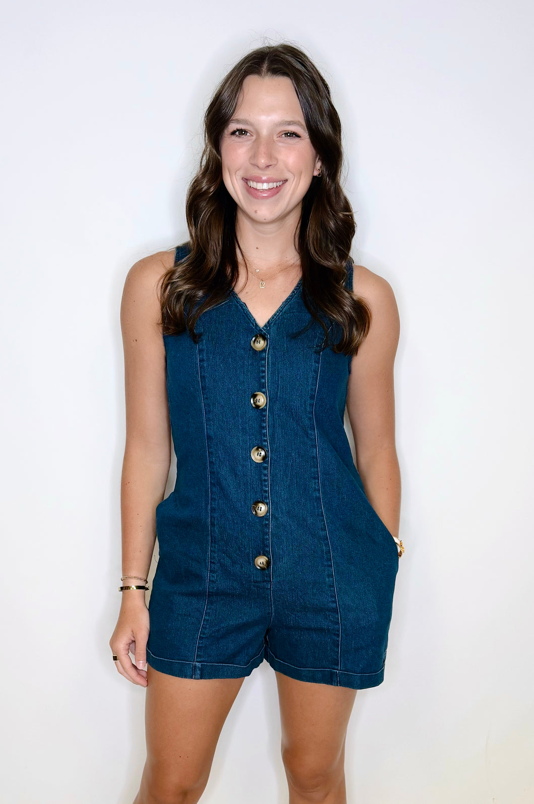 James Denim Romper