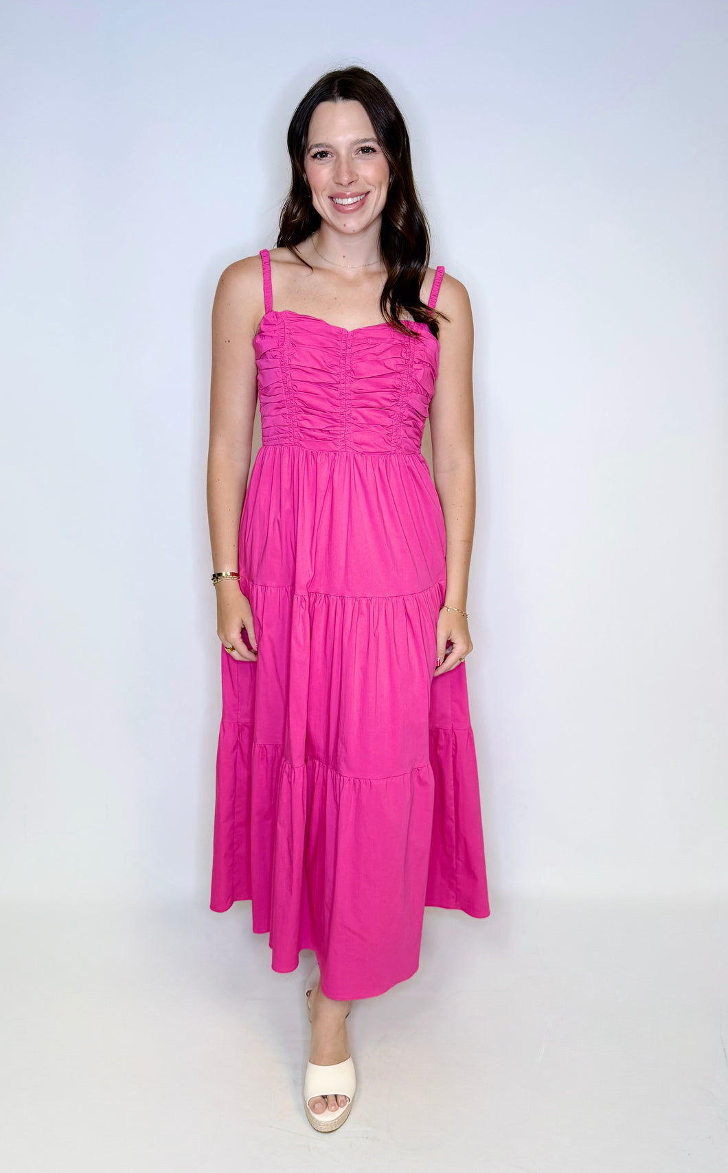 Em Ruched Midi Dress