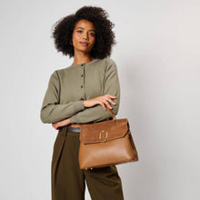 Load image into Gallery viewer, Nico Cognac Satchel

