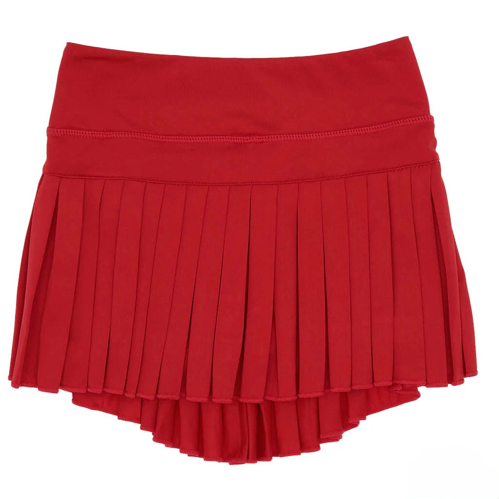 Girl's Red Pleated Skort