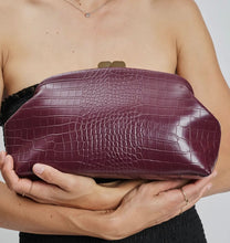 Load image into Gallery viewer, Camille Burgundy Clutch
