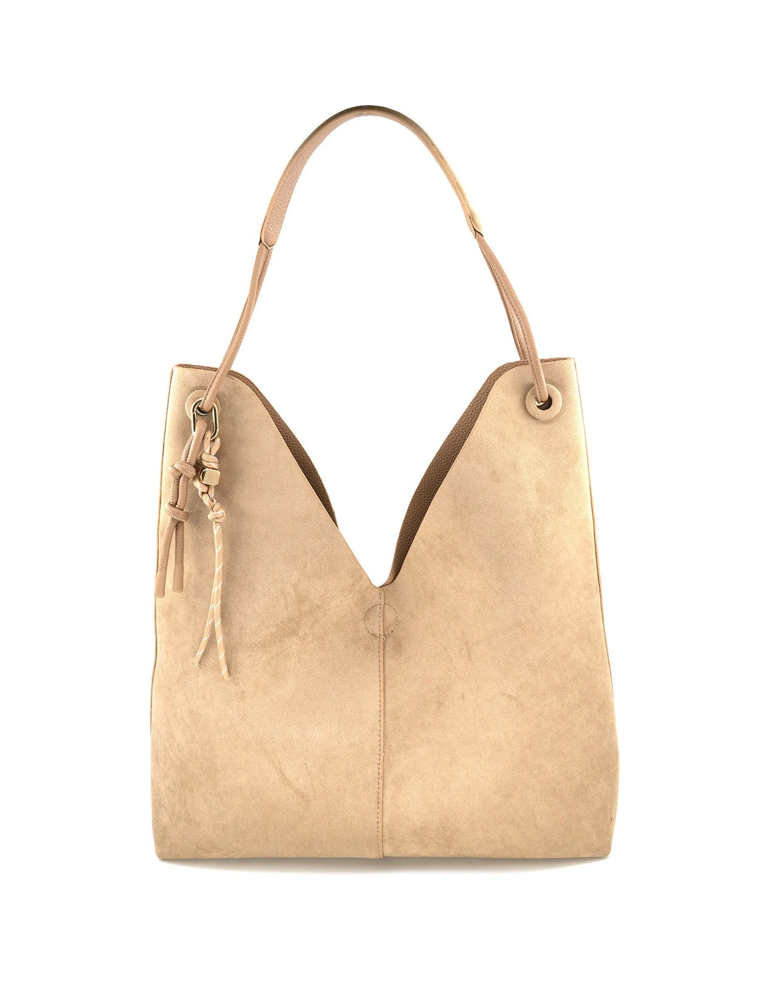 Tan Suede Hobo Bag