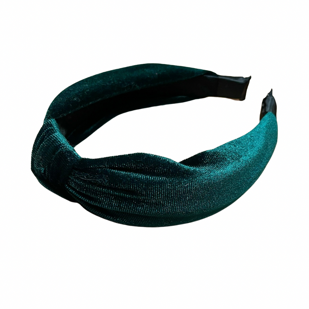 Green Velvet Headband