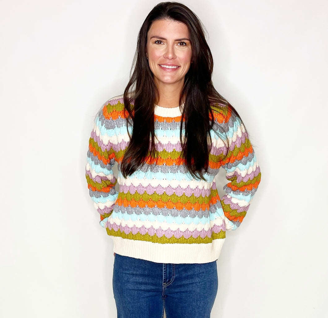 Multi Yarn Knit Sweater
