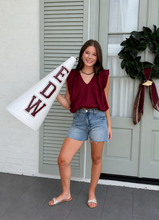 Load image into Gallery viewer, Willa Maroon Bubble Top

