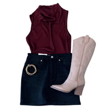 Load image into Gallery viewer, Crimson Claude Silk Top
