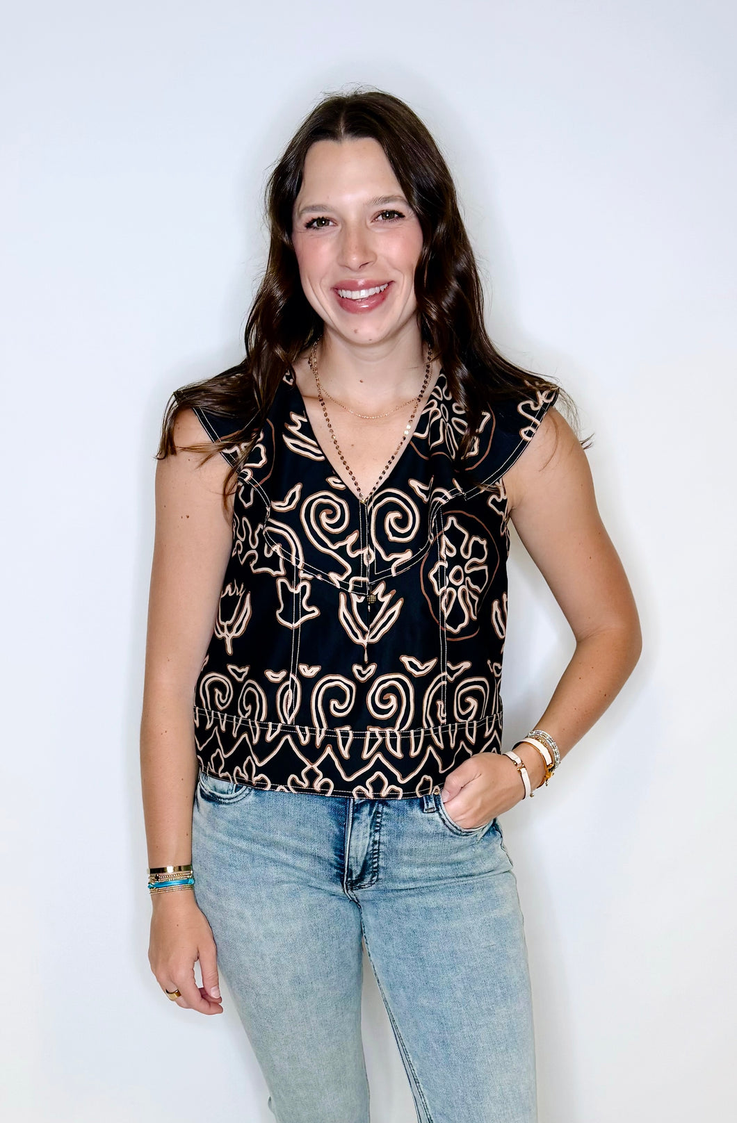 Zina Printed Top
