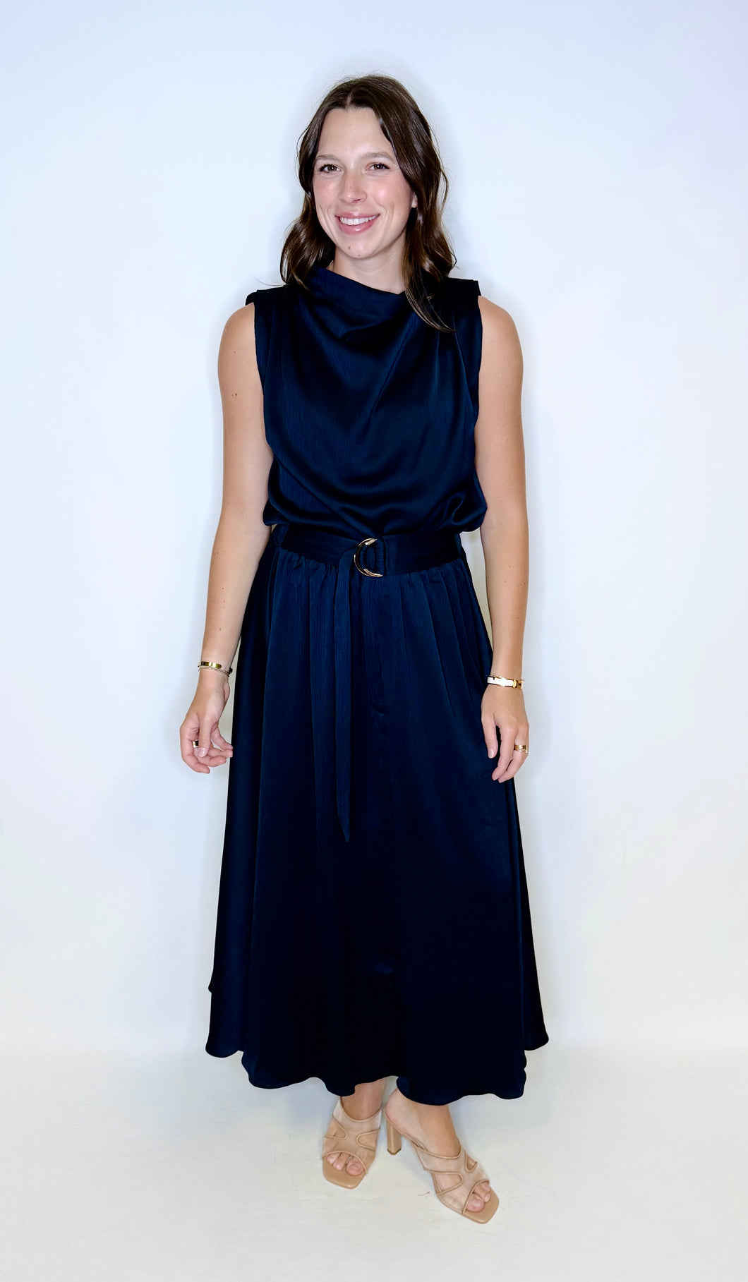 Micro Plisse Maxi Skirt
