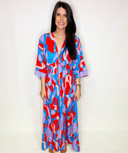 Load image into Gallery viewer, Printed Kimono Maxi Dress
