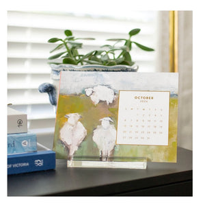 Anne Neilson 2024 Desk Calendar with Acrylic Display Stand
