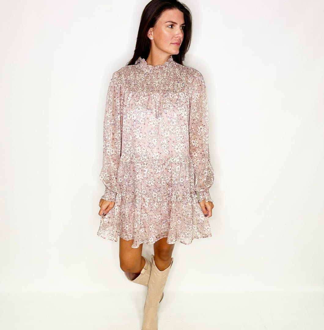 Floral Smock L/S Dress