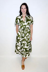 Olive Canopy Midi Dress