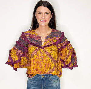 Vintage Print Top