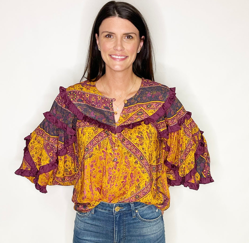 Vintage Print Top