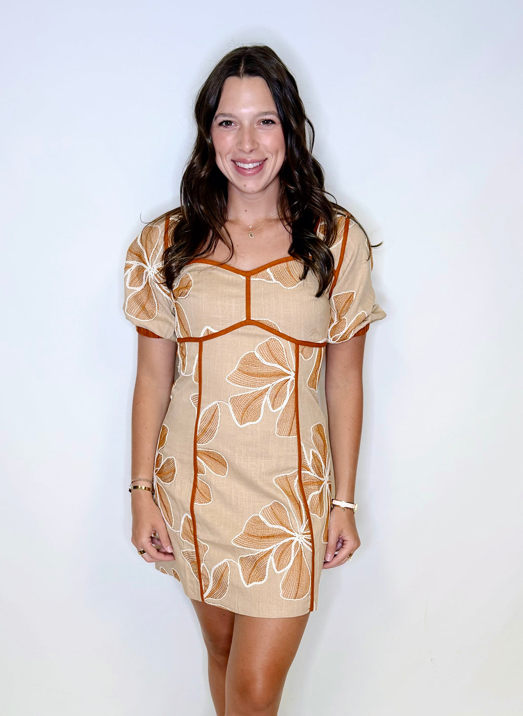 Grasiella Embroidered Mini Dress