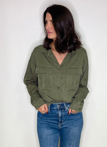 Sakura Olive Top