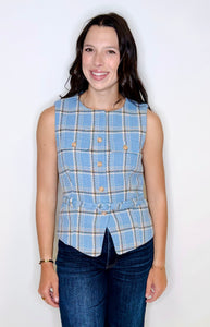 Sloane Plaid Vest