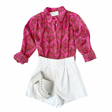 Load image into Gallery viewer, Satin Flower Button Down
