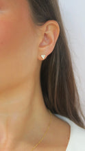 Load image into Gallery viewer, Pave Heart Stud Earrings
