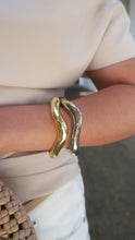 Load image into Gallery viewer, Wave Silver Cuff
