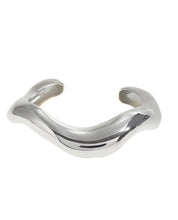 Load image into Gallery viewer, Wave Silver Cuff
