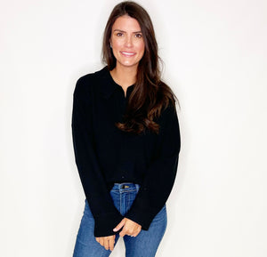 V Neck Collared Sweater