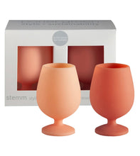 Load image into Gallery viewer, Silicone Peach/Terra Wine Glass
