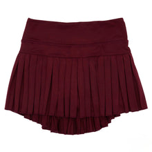 Load image into Gallery viewer, Girl&#39;s Maroon Pleated Skort
