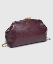 Load image into Gallery viewer, Camille Burgundy Clutch
