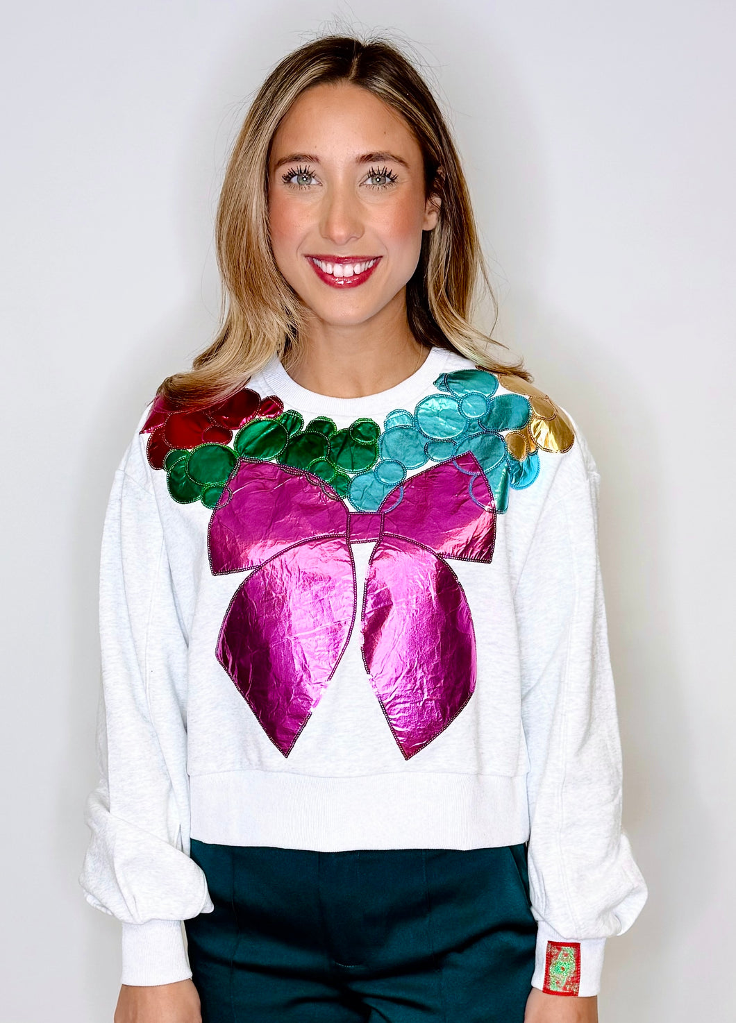Metallic Wreath Sweatshirt