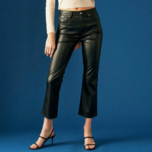 Shy Girl Leather Crop Flare
