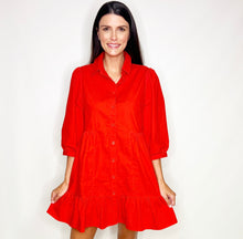 Load image into Gallery viewer, 3/4 Sleeve Shirt Dress
