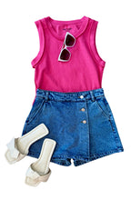 Load image into Gallery viewer, Denim Wrap Skort
