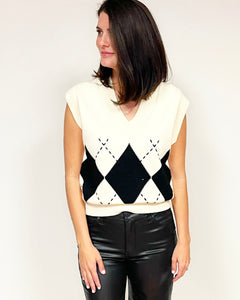 Argyle Knit Vest
